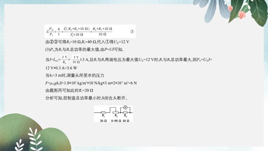 中考物理专题二十学科内综合及压轴题复习习题课件(同名369)_第5页