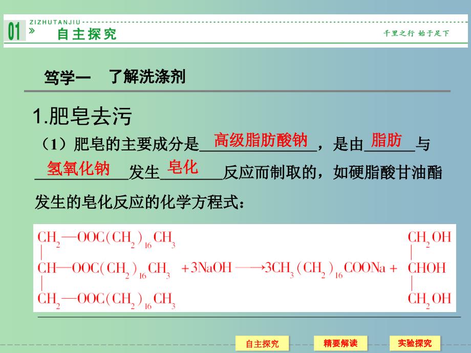 高中化学 5-2 怎样科学使用卫生清洁用品同步课件 鲁科版选修1.ppt_第3页