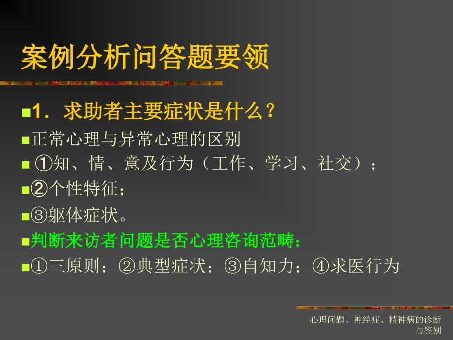 心理问题神经症精神病的诊断与鉴别课件_第2页