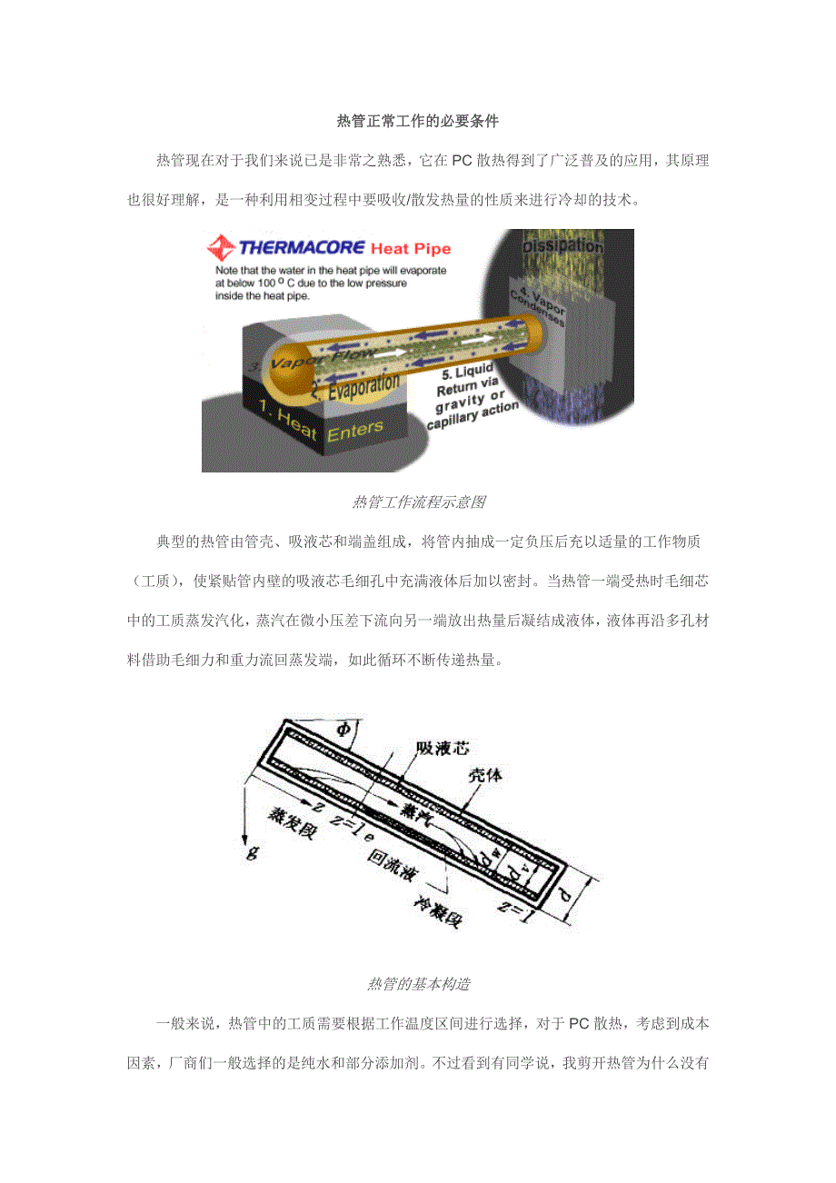 热管正常工作的必要条件_第1页