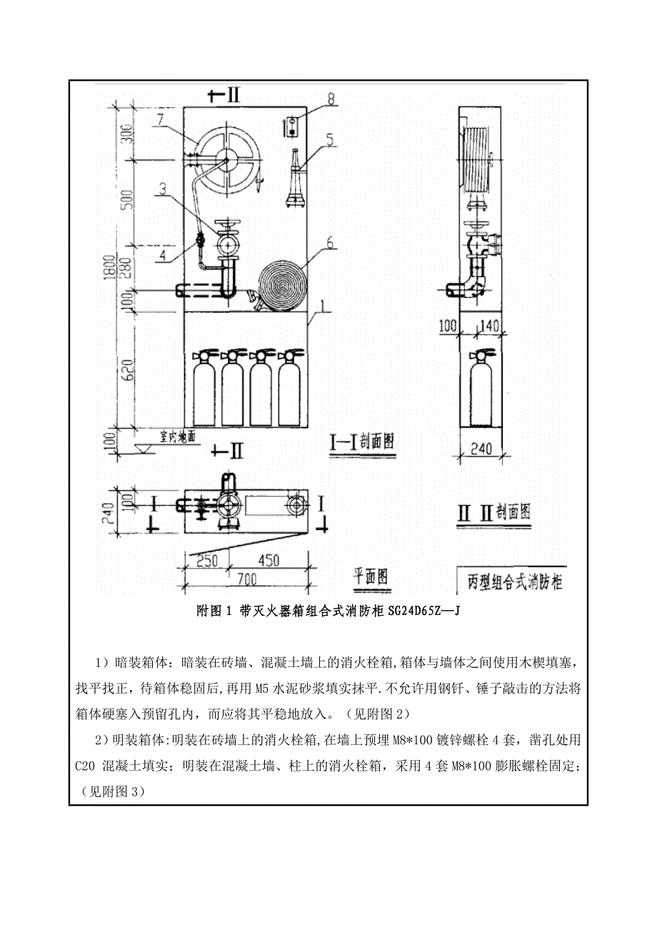 室内消火栓箱安装技术交底_第2页