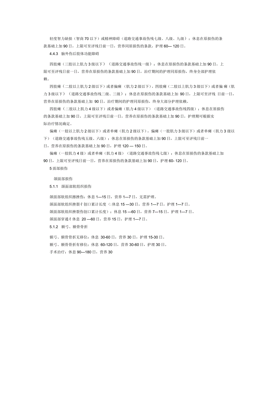 人身损害受伤人员三期鉴定人身损害受伤人员休息期、营养期、护理期评定标准_第3页