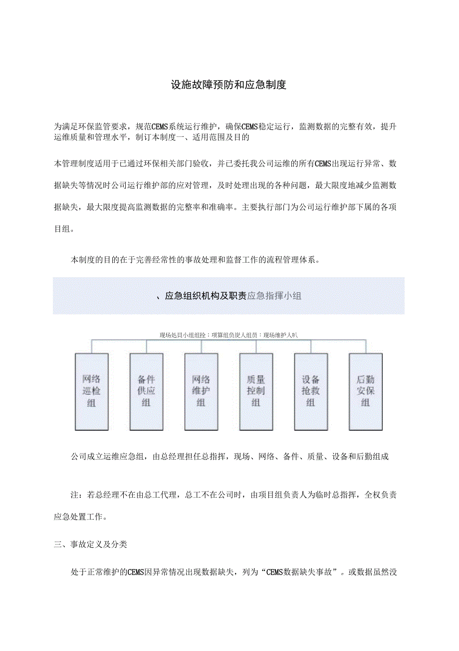CEMS设施故障预防和应急措施制度_第1页