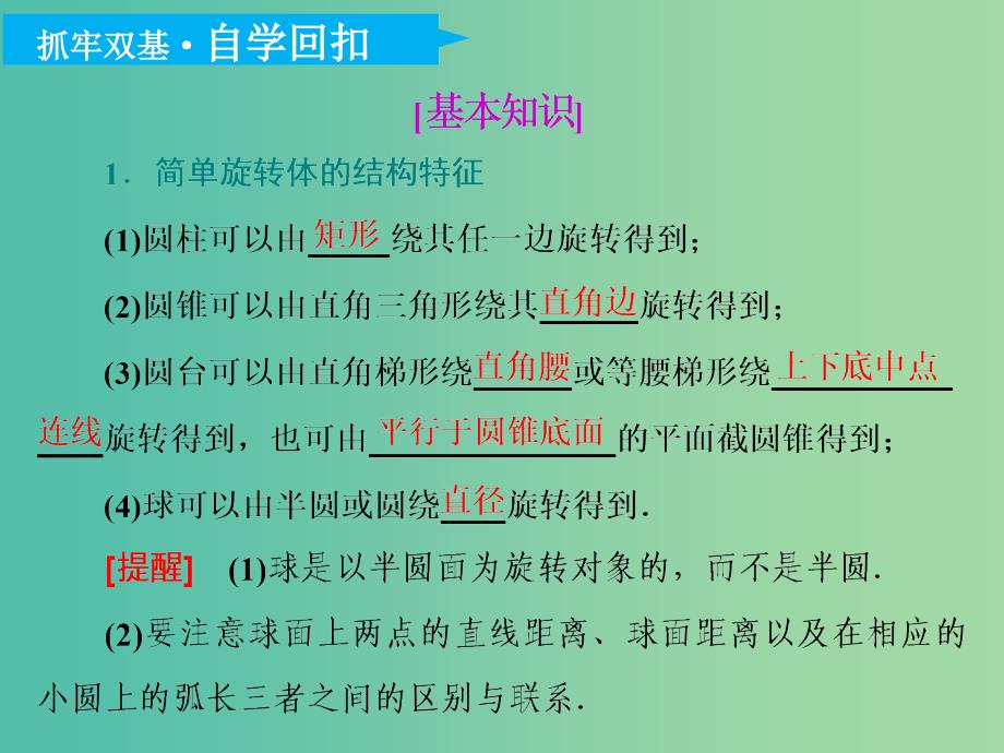 （新课改省份专用）2020版高考数学一轮复习 第七章 立体几何 第一节 空间几何体及表面积与体积课件.ppt_第4页