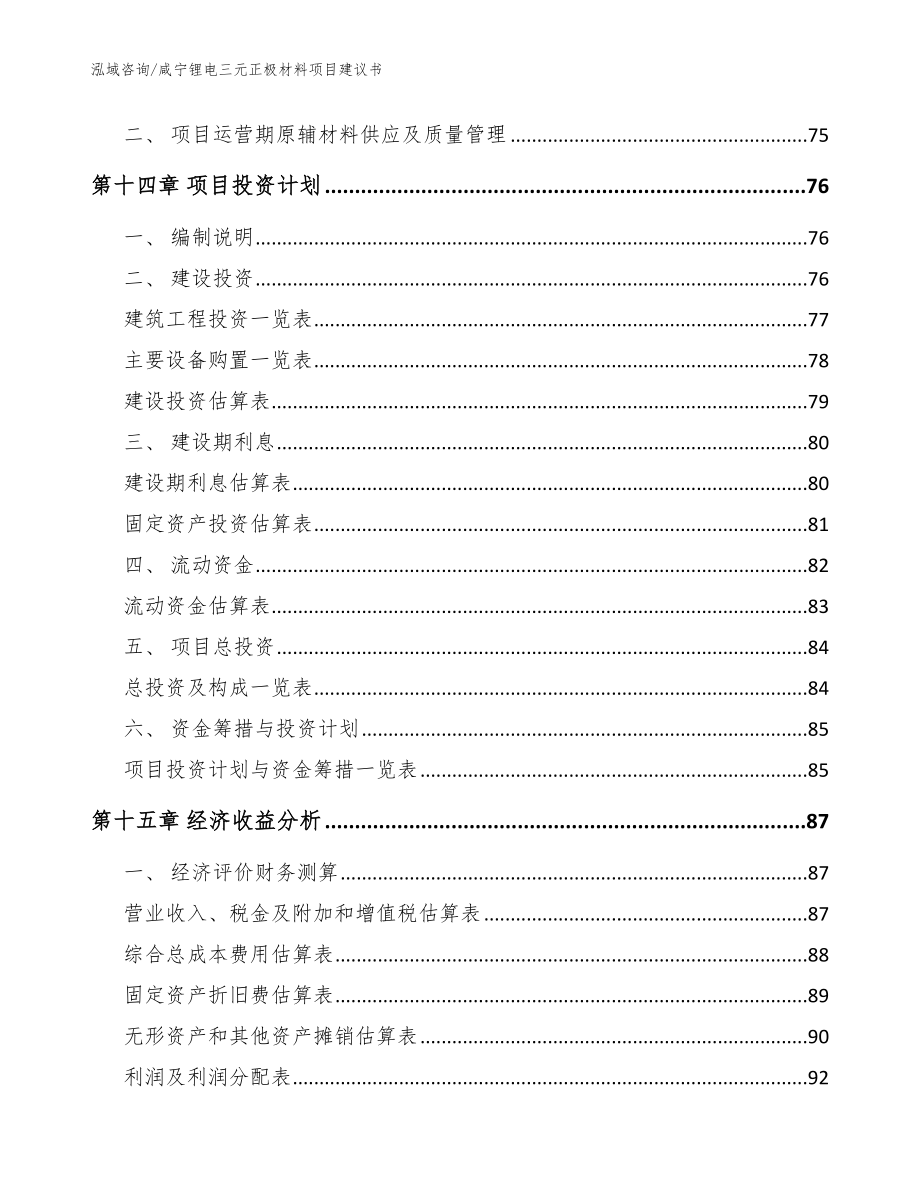 咸宁锂电三元正极材料项目建议书（模板）_第4页