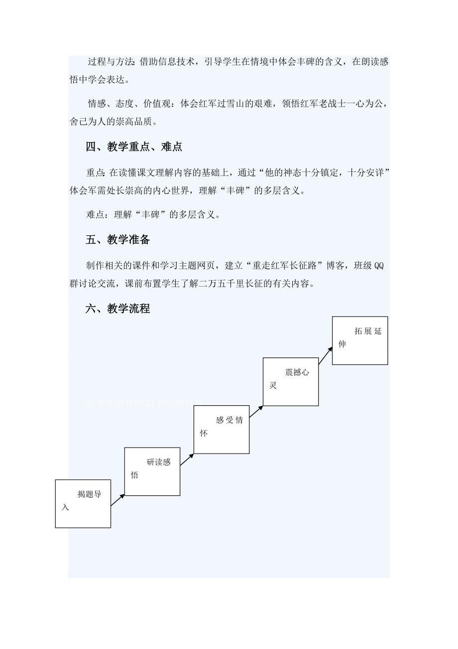 ]人教版[五年级语文下册教案 丰碑_第2页