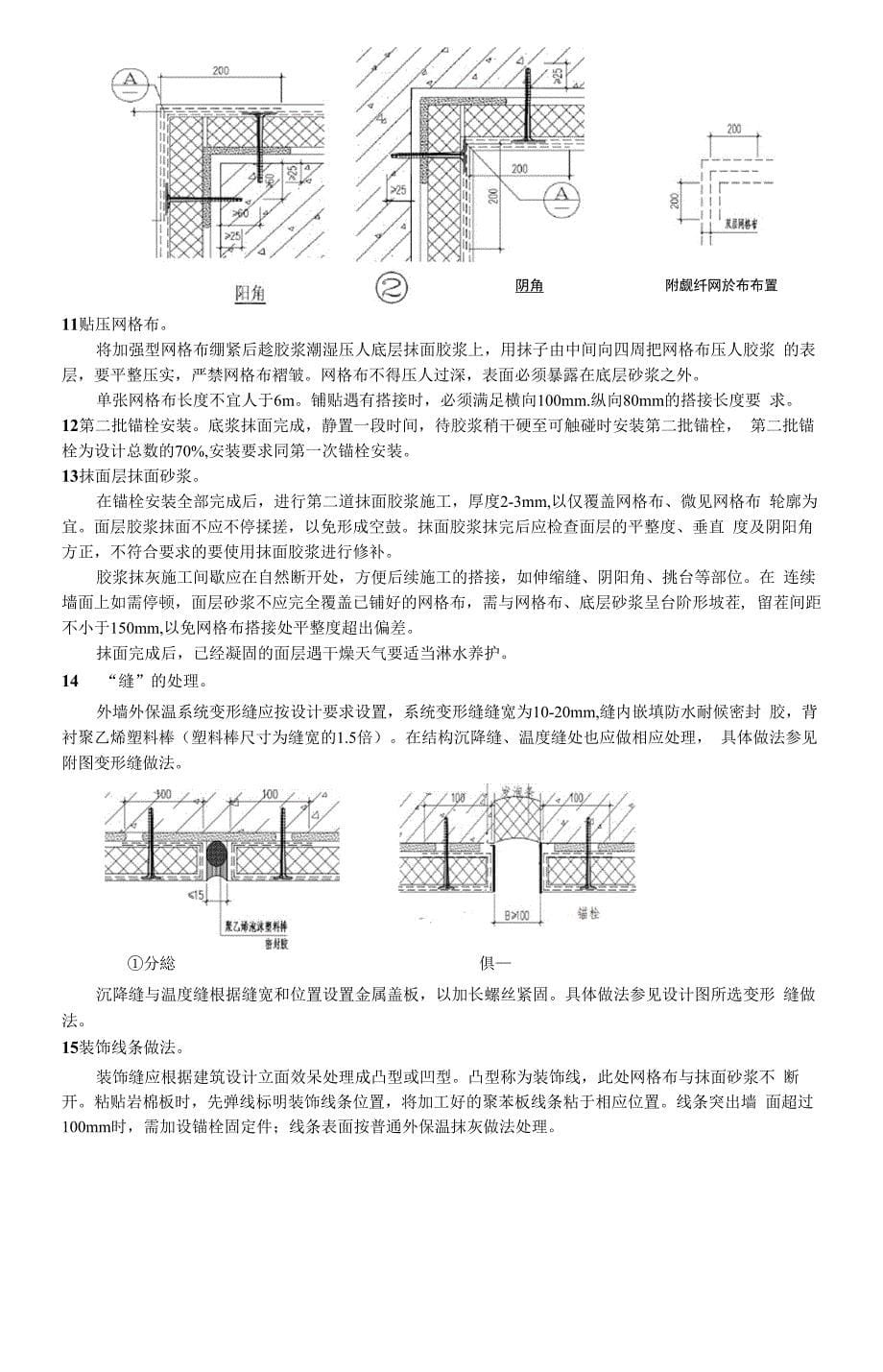 岩棉板玻纤网格布聚合物砂浆外墙外保温技术交底_第5页