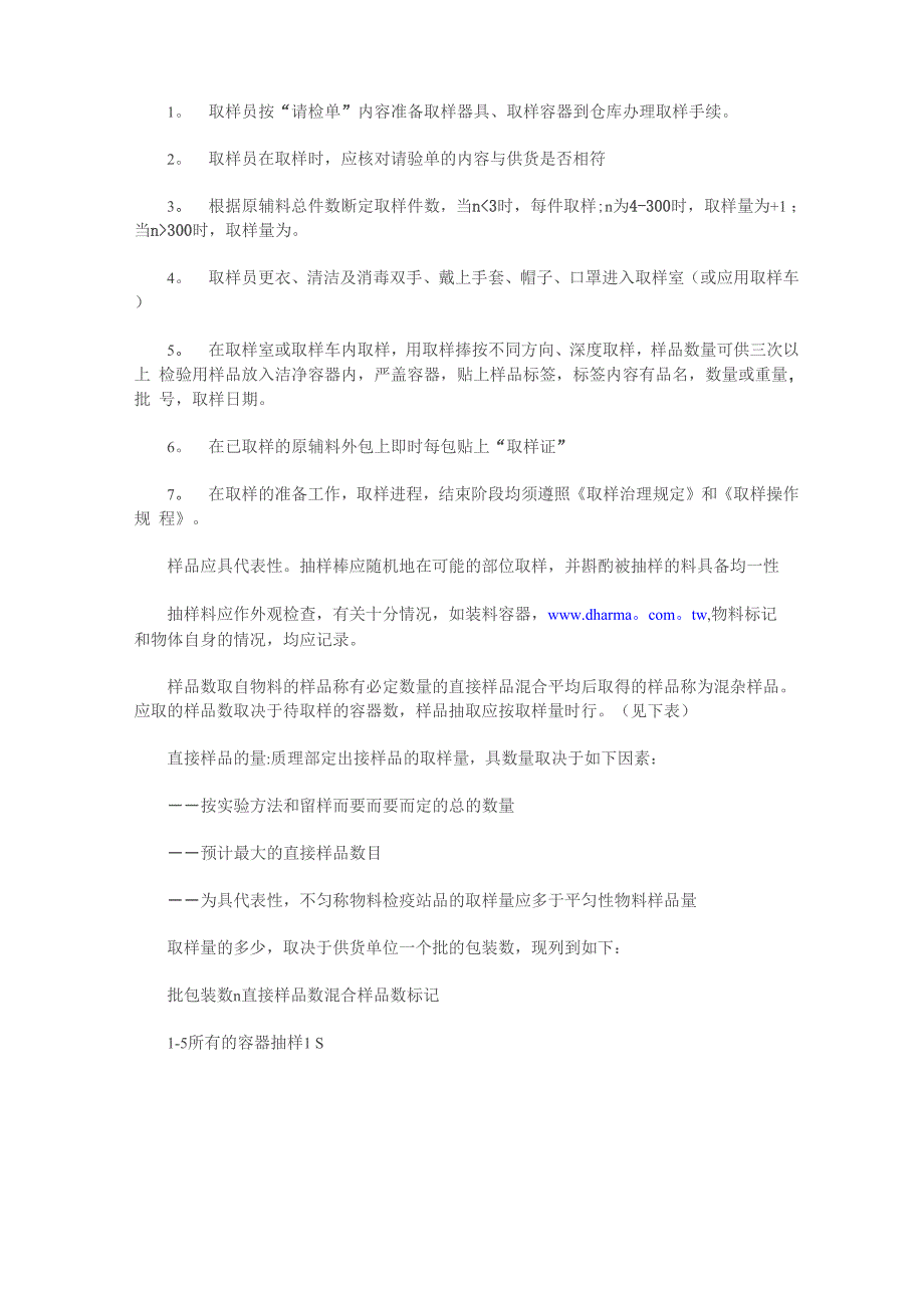 原辅料、包装材料、半成品、成品取样方法和操作规程_第4页