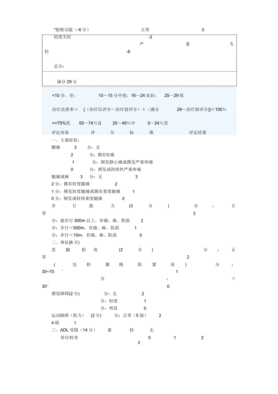 joa下腰痛评价表_第2页