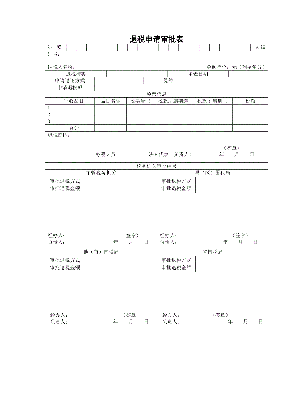 退税申请审批表实用文档_第1页