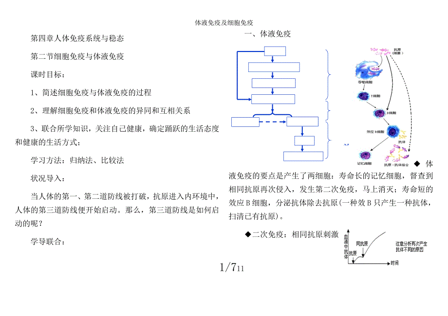 体液免疫及细胞免疫.doc_第1页