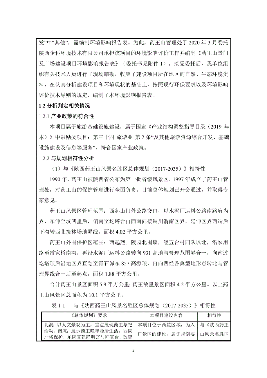 药王山景门及广场建设项目环评报告.doc_第2页