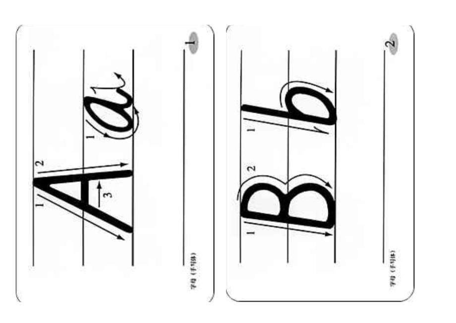 英文26个字母书写方法及记忆口诀_第3页