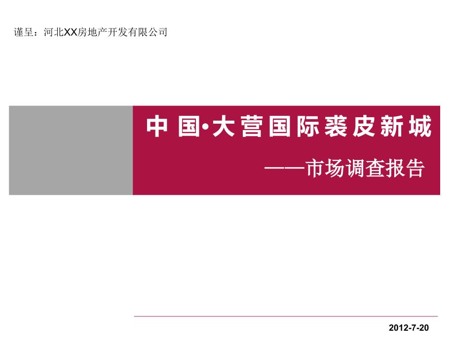 8月河北大营国际裘皮新城市场调查报告（45页）_第1页