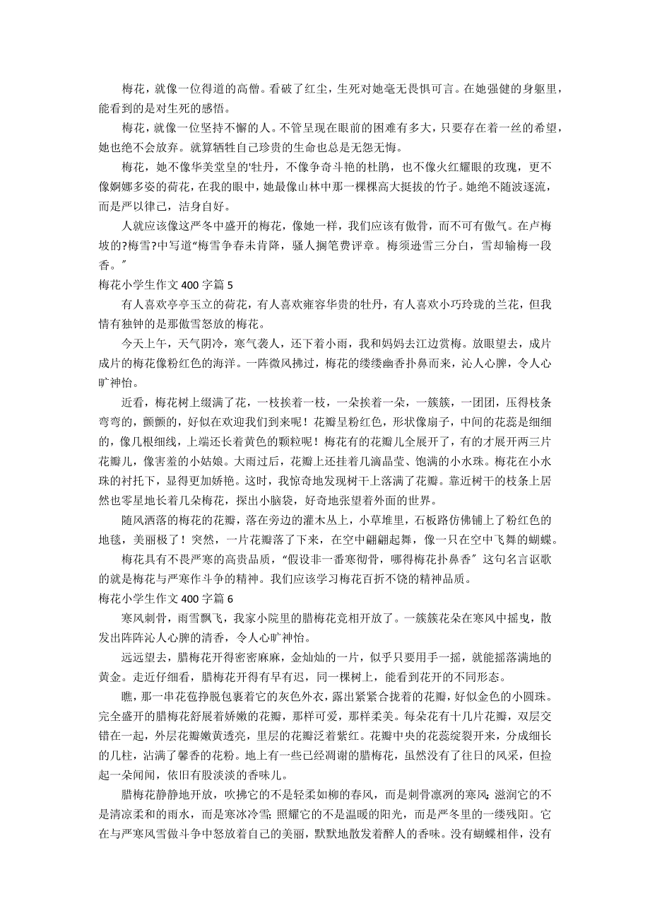 有关梅花小学生作文400字汇编九篇_第3页