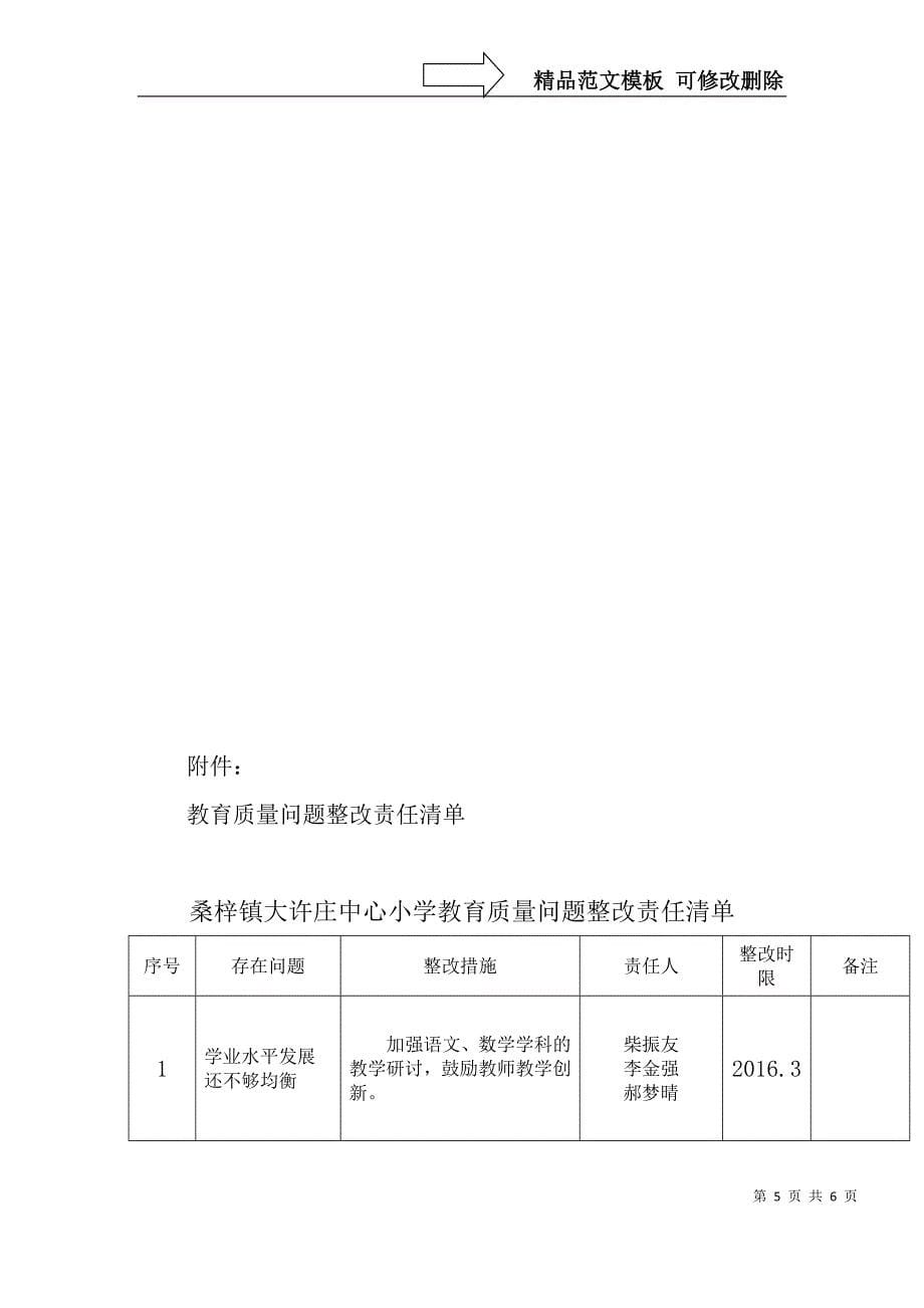 大许庄中小教育质量分析与整改报告_第5页