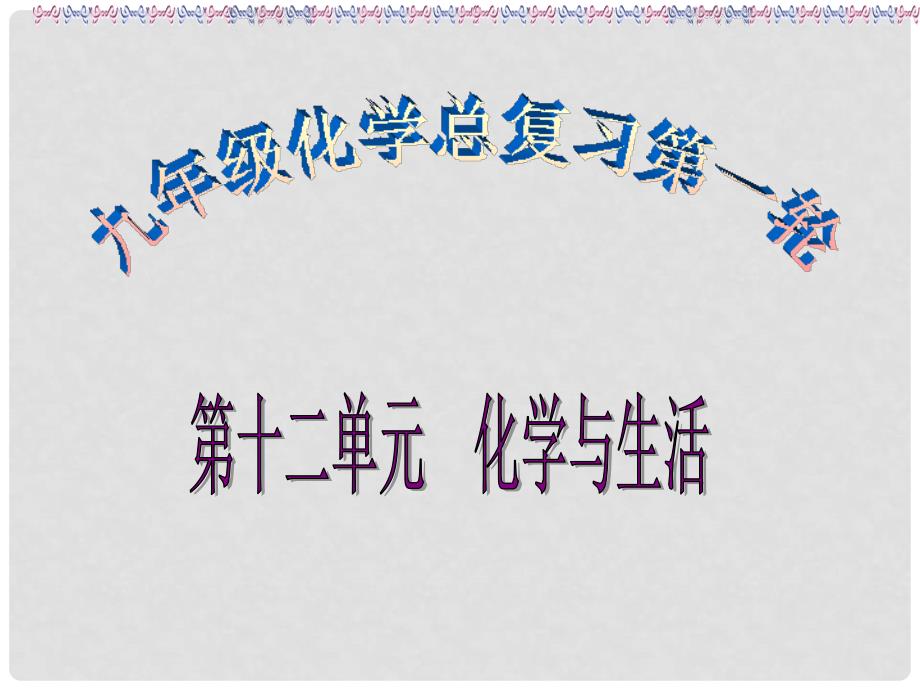 江苏省射阳县特庸初级中学九年级化学下册 第十二单元 化学与生活复习课件 新人教版_第1页