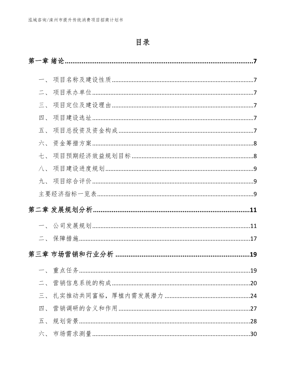 滦州市提升传统消费项目招商计划书（参考模板）_第2页