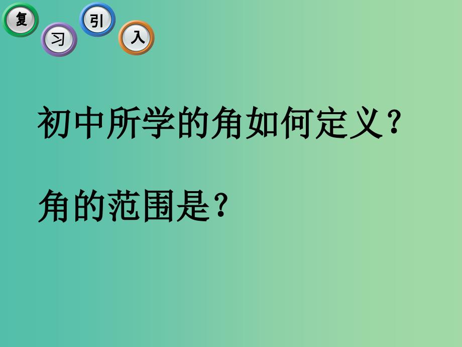 高中数学 1.1.1任意角课件1 新人教A版必修4.ppt_第2页