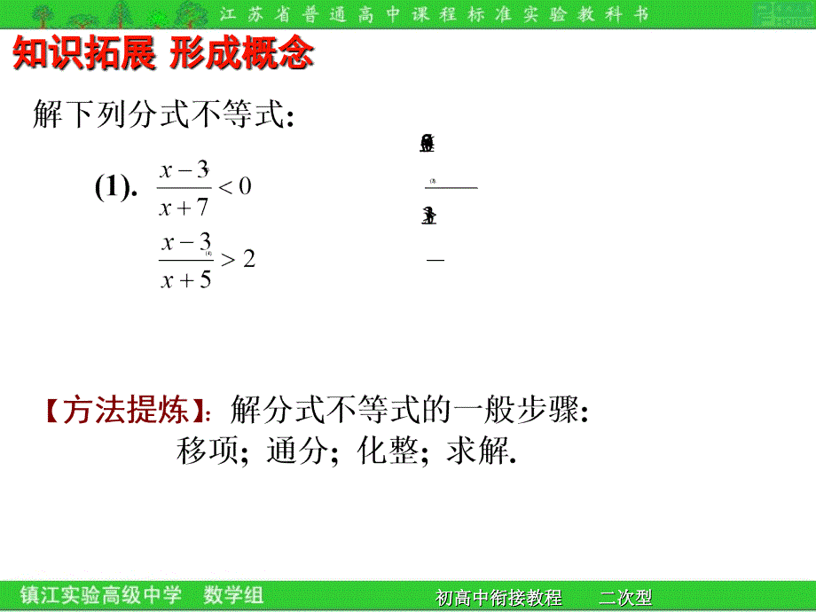 34初高中数学衔接教程分式不等式_第4页