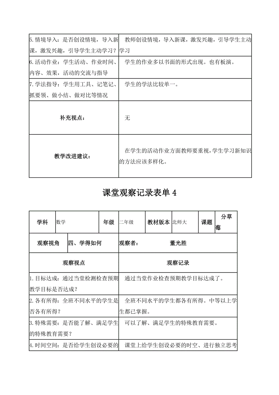 学员课堂观察记录表单1 (2)_第4页