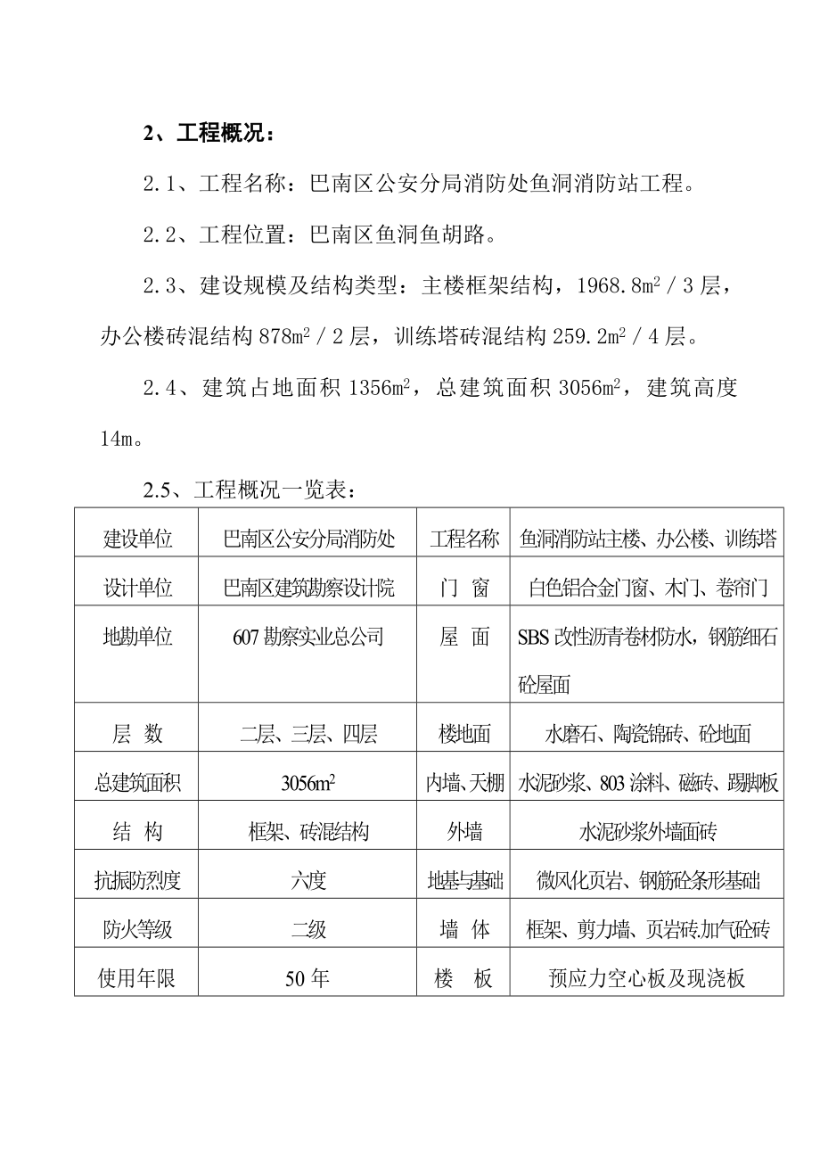 多层综合楼施工组织设计#重庆#砖混结构#投标文件_第2页