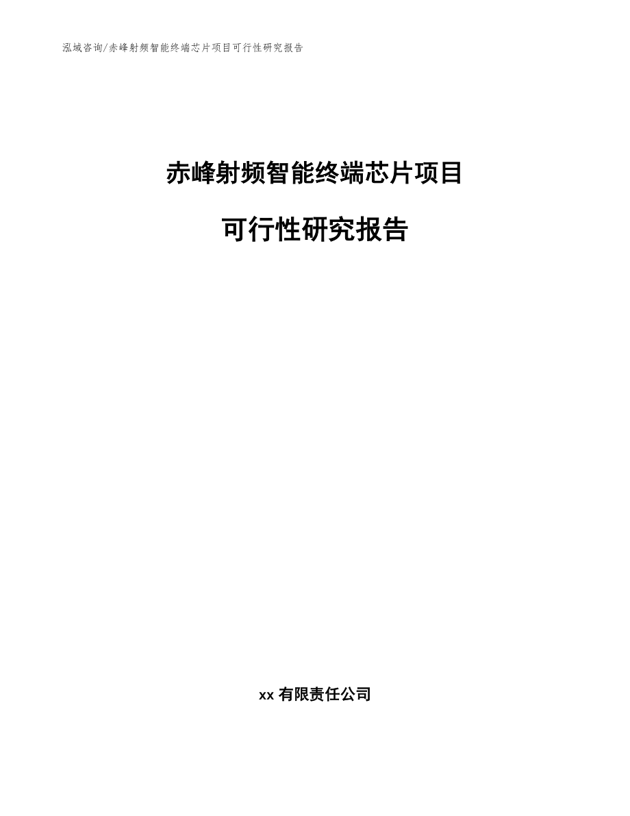 赤峰射频智能终端芯片项目可行性研究报告_模板范本_第1页