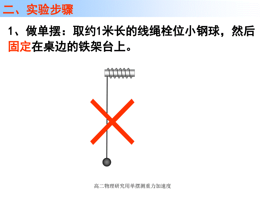 高二物理研究用单摆测重力加速度课件_第3页