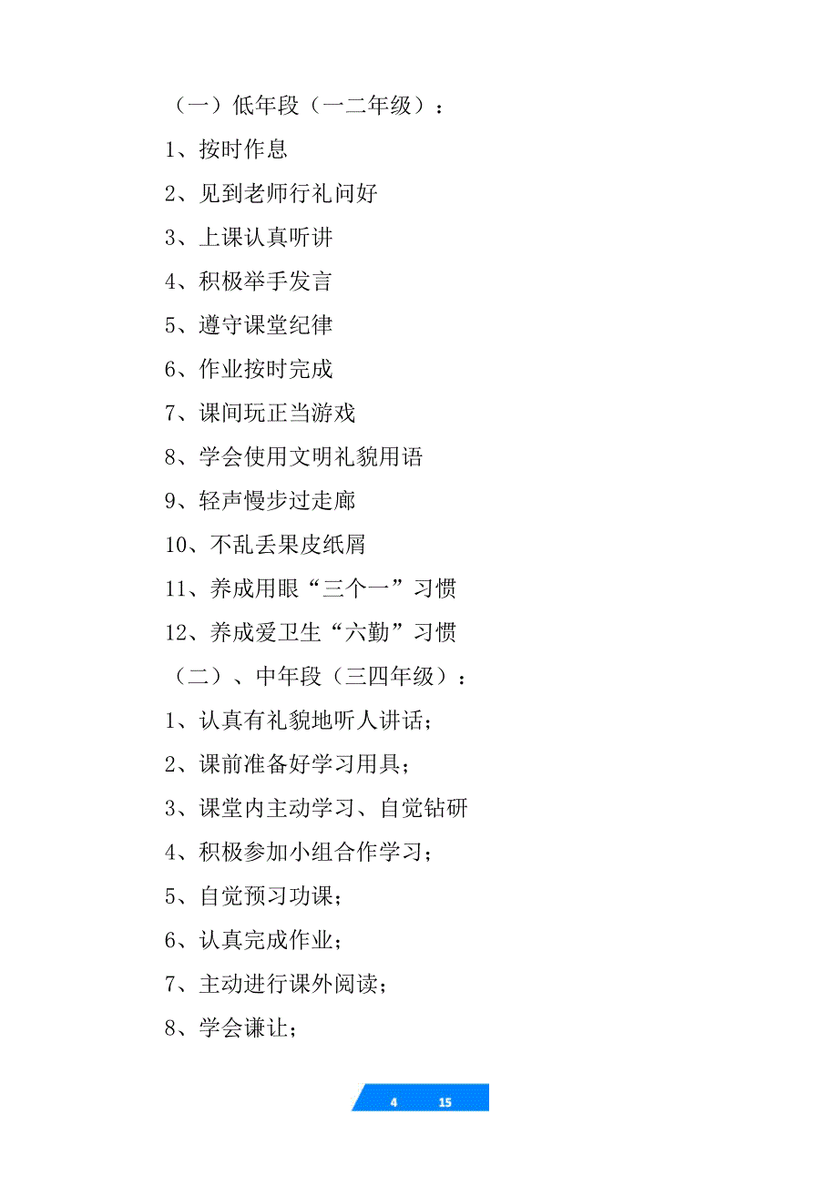 学校养成教育的校本课程实施方案_第4页