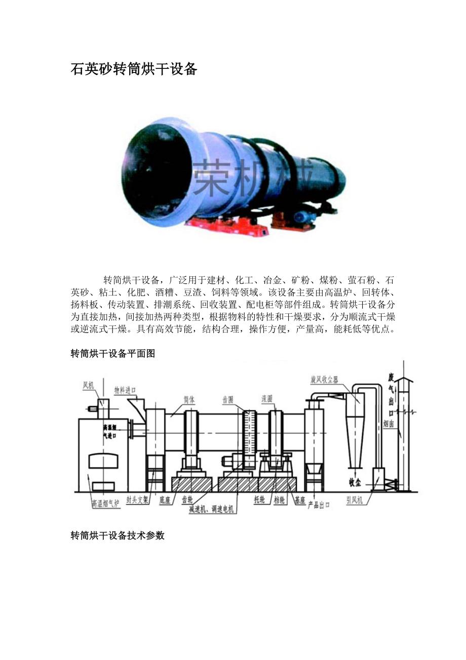 石英砂转筒烘干设备.doc_第1页