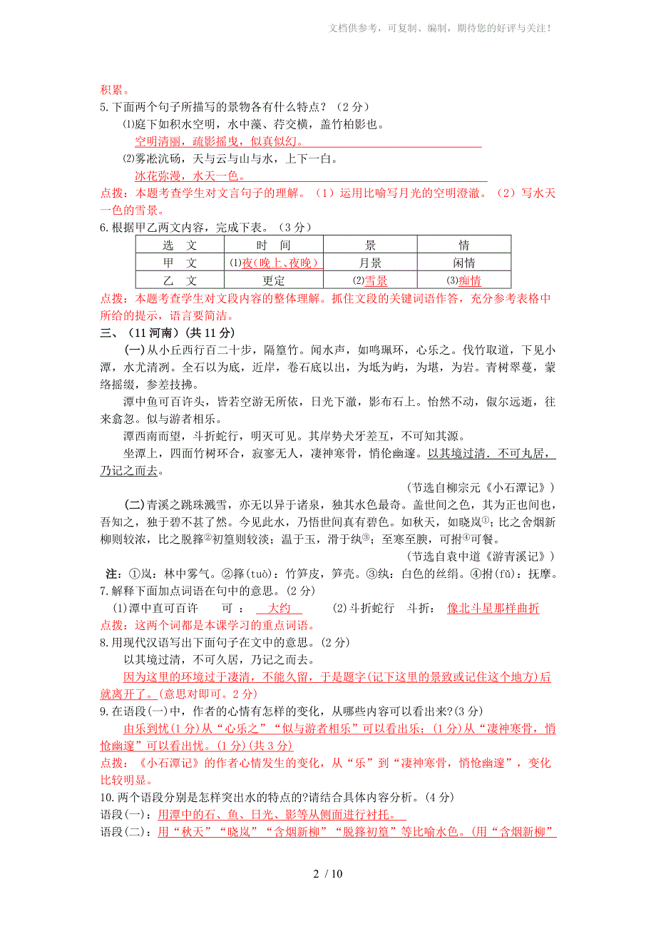 中考之文言文对比阅读课内外_第2页