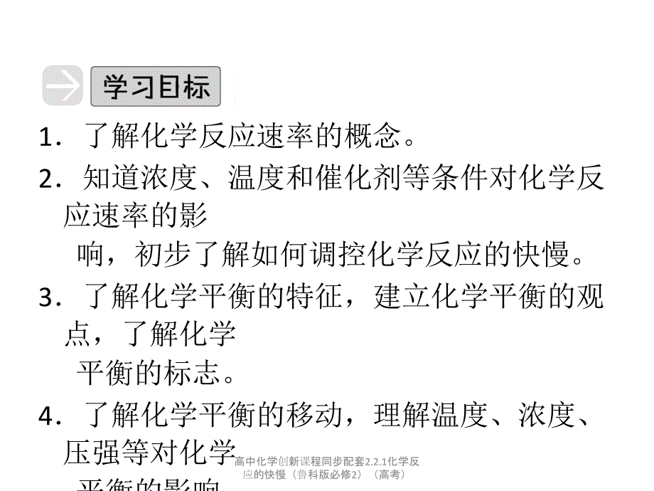 高中化学创新课程同步配套2.2.1化学反应的快慢（鲁科版必修2）（高考）课件_第3页