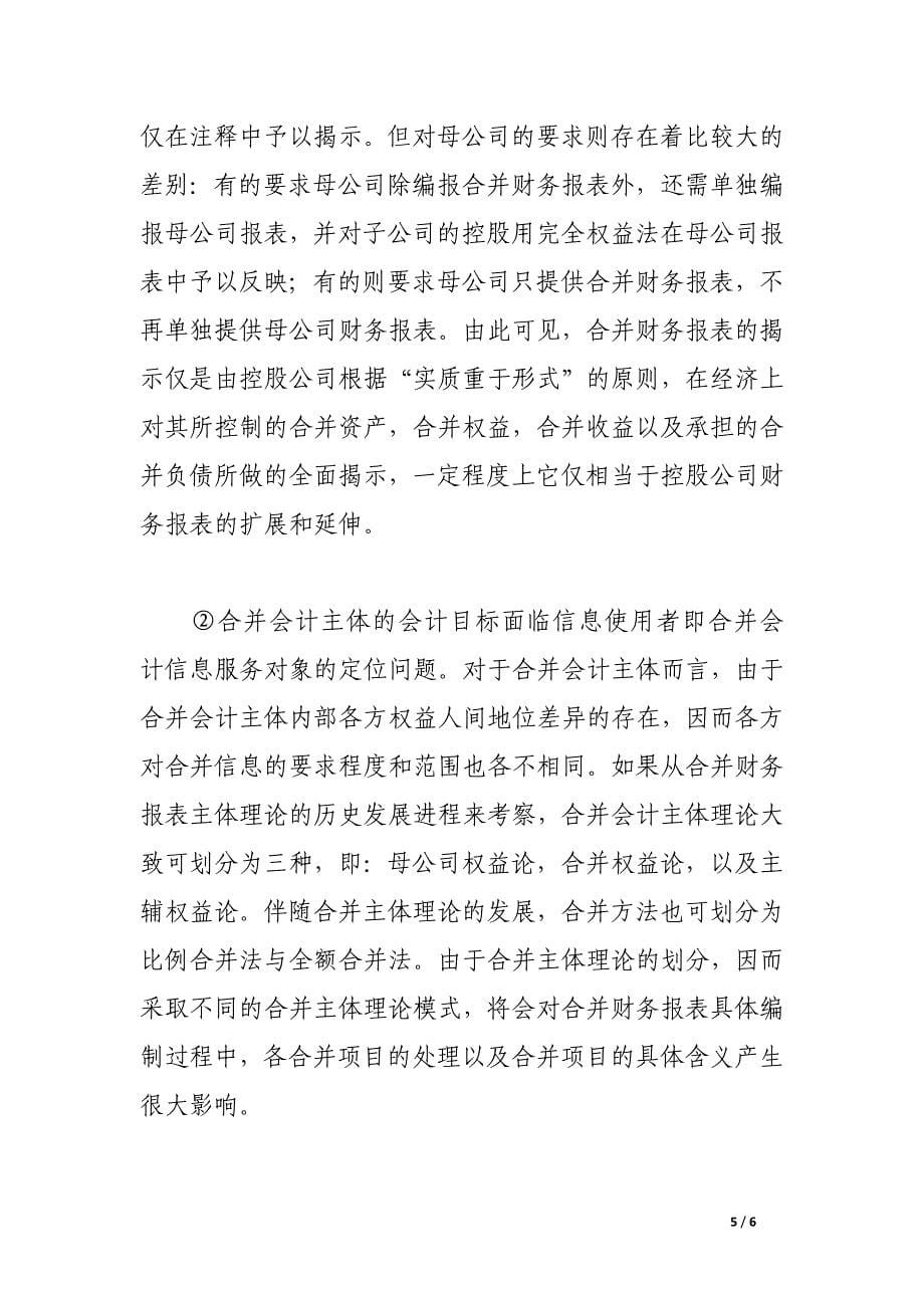 试论合并会计主体与合并会计目标.docx_第5页