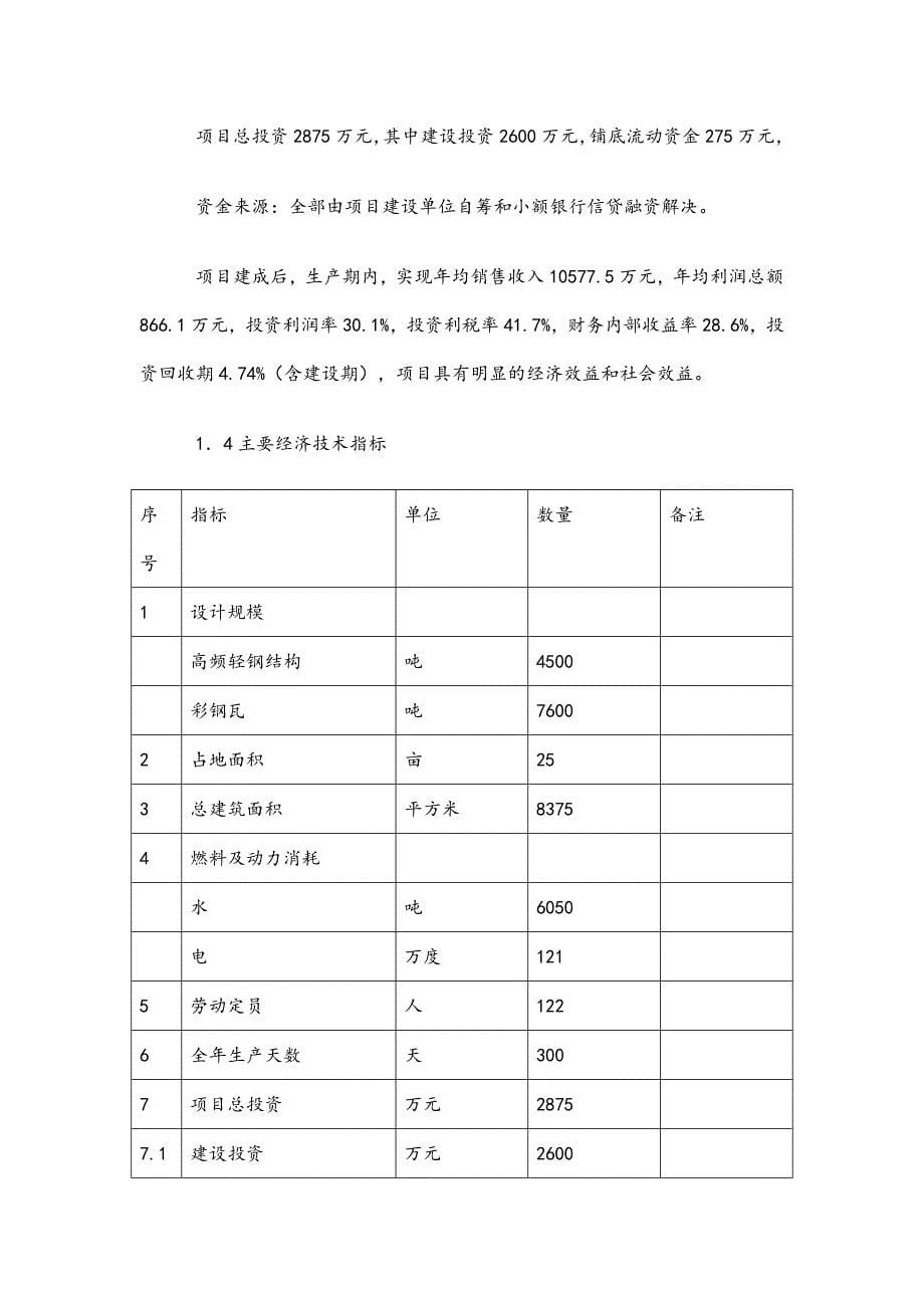 彩钢瓦生产线项目策划书.doc_第5页