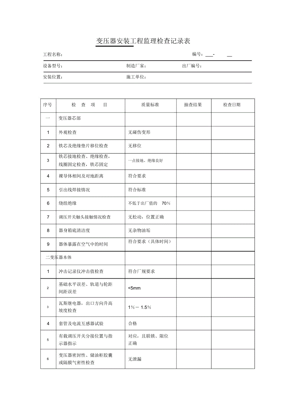 变电站监理检查记录表_第2页