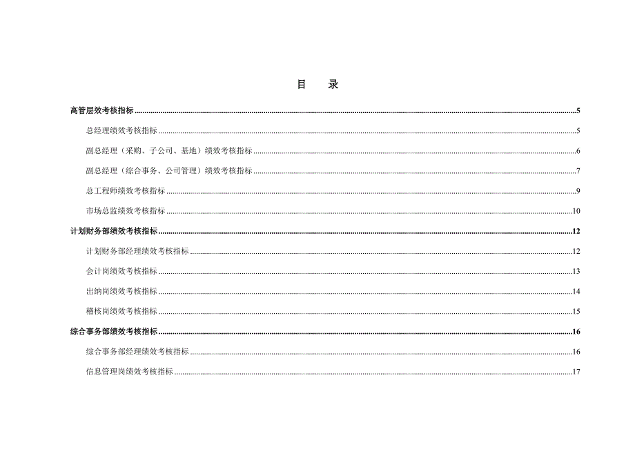 山东金瀚控股冬映红股份绩效考核指标库.doc_第2页