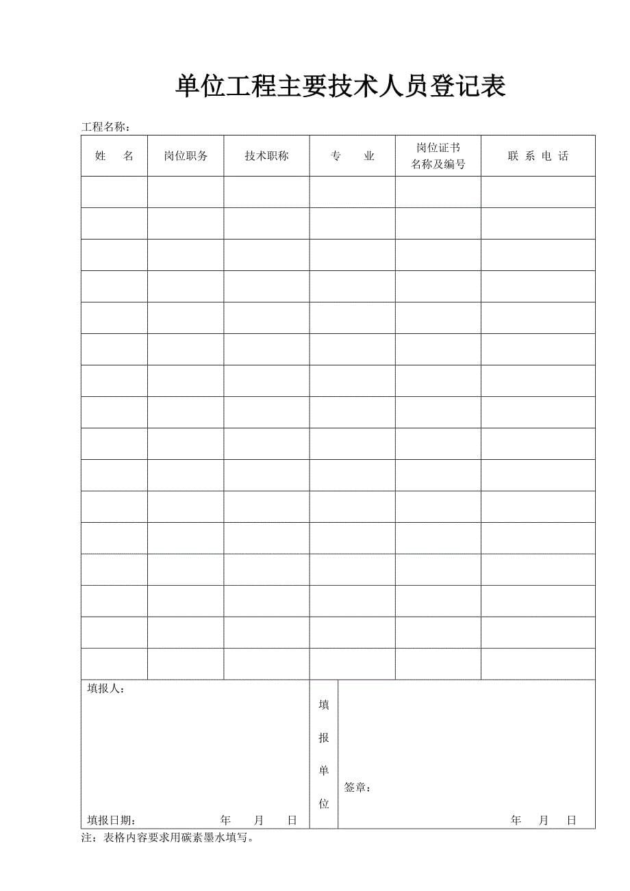 水电内业资料空表.doc_第5页