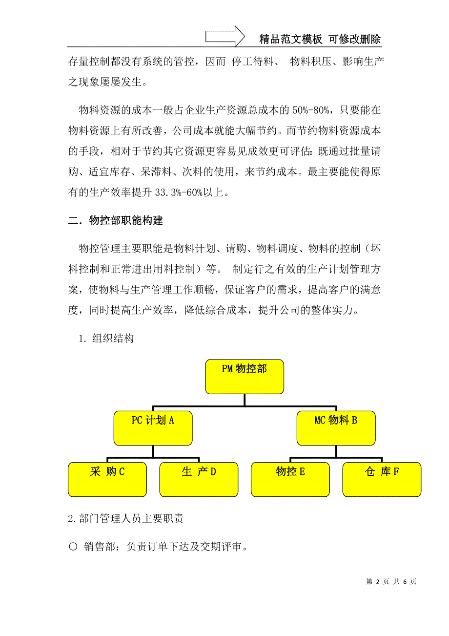 物控工作计划_第2页