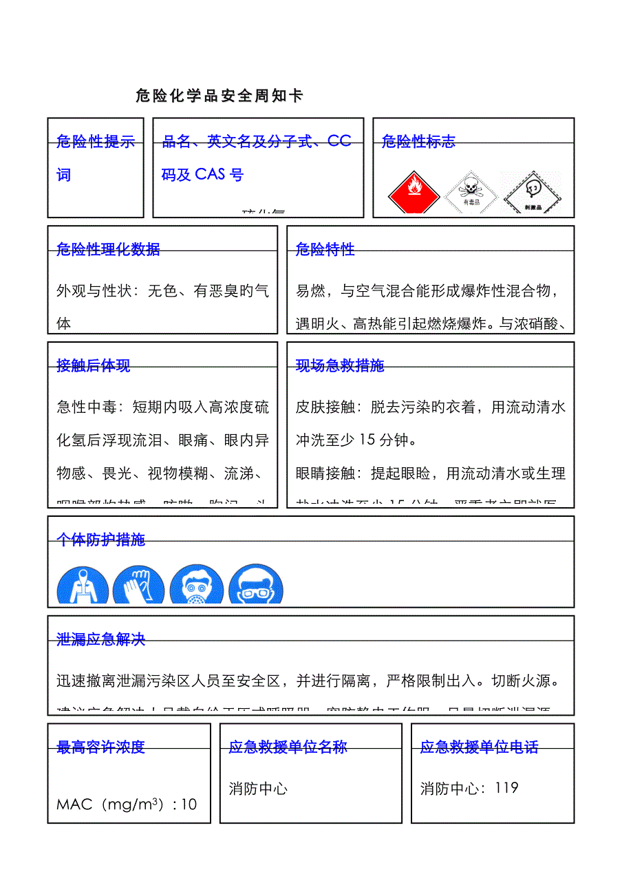 危险化学品安全周知卡(31种)_第2页