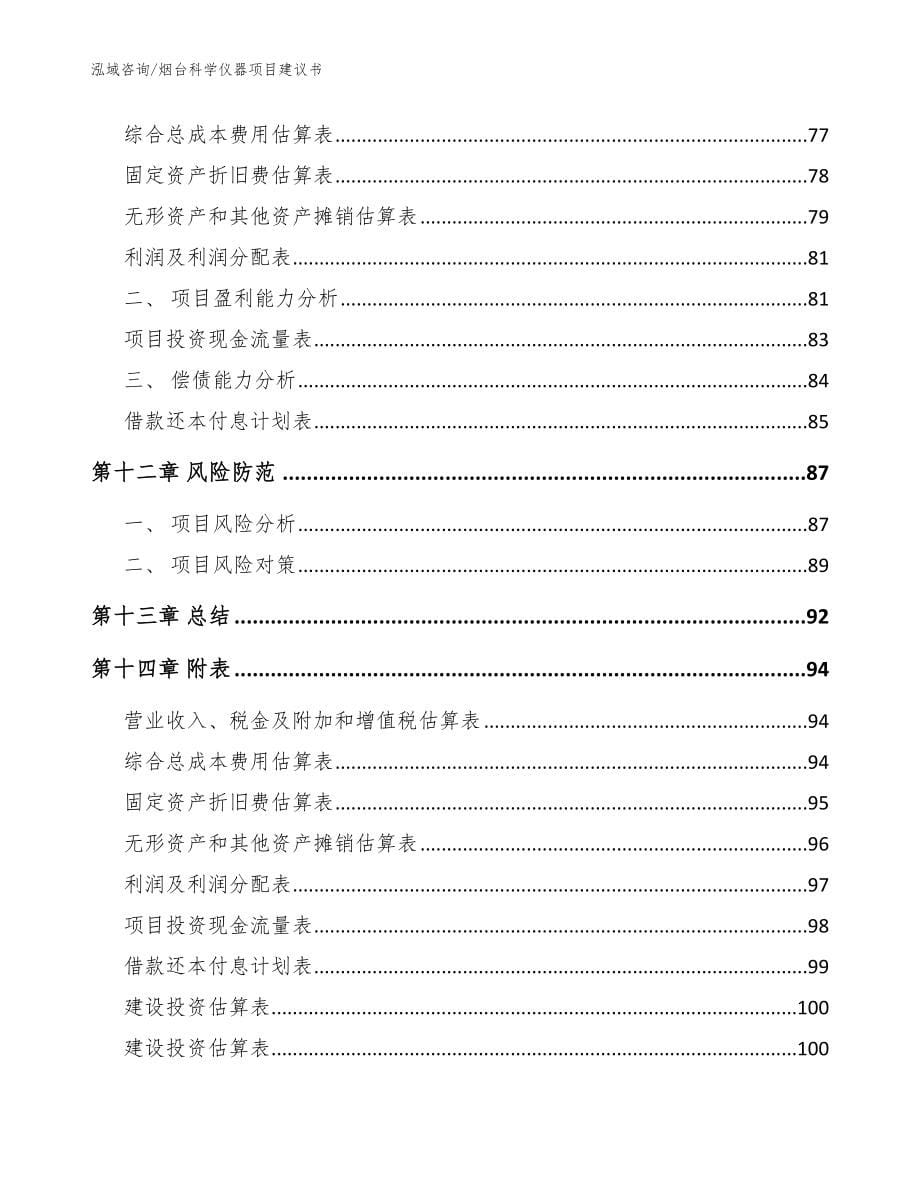 烟台科学仪器项目建议书（范文模板）_第5页