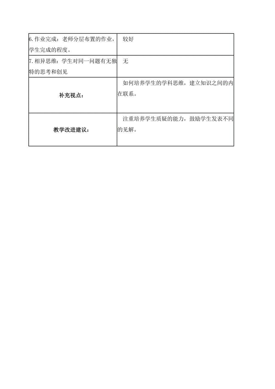 【翟红梅】课堂观察记录表单_第5页