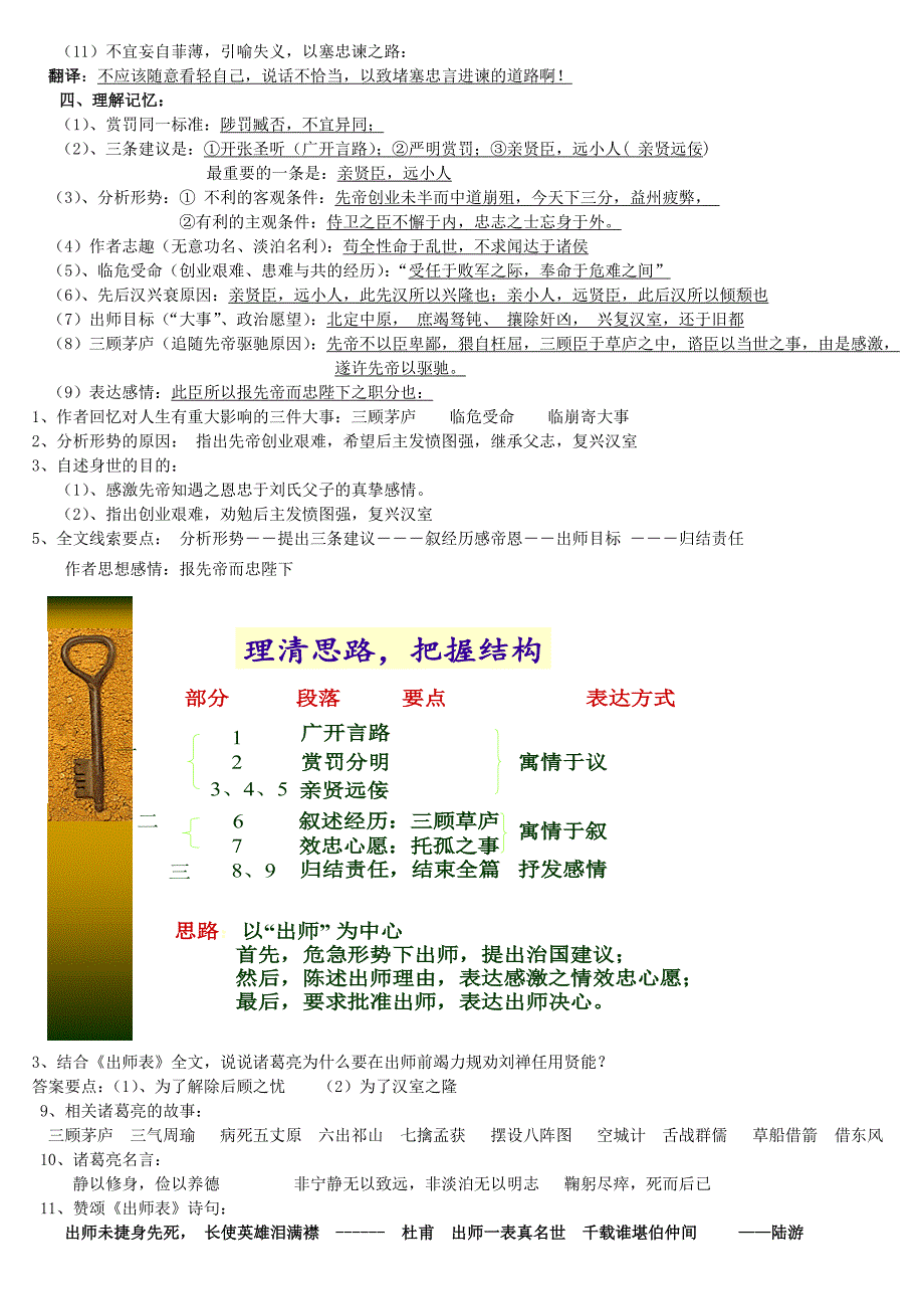 《出师表》课文与笔记要点答案版.doc_第2页