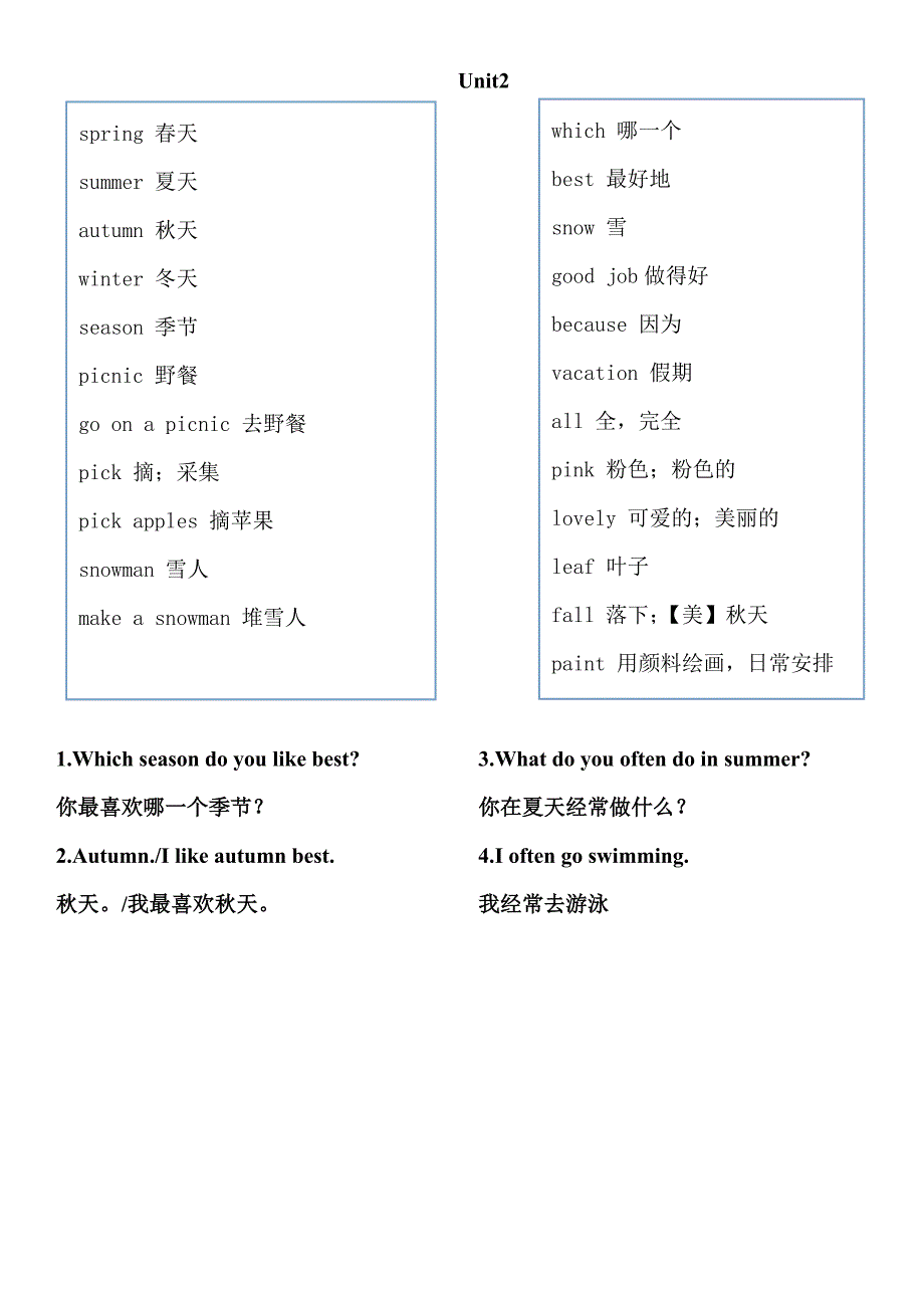 新人教版五年级PEP英语下册单词表_第2页