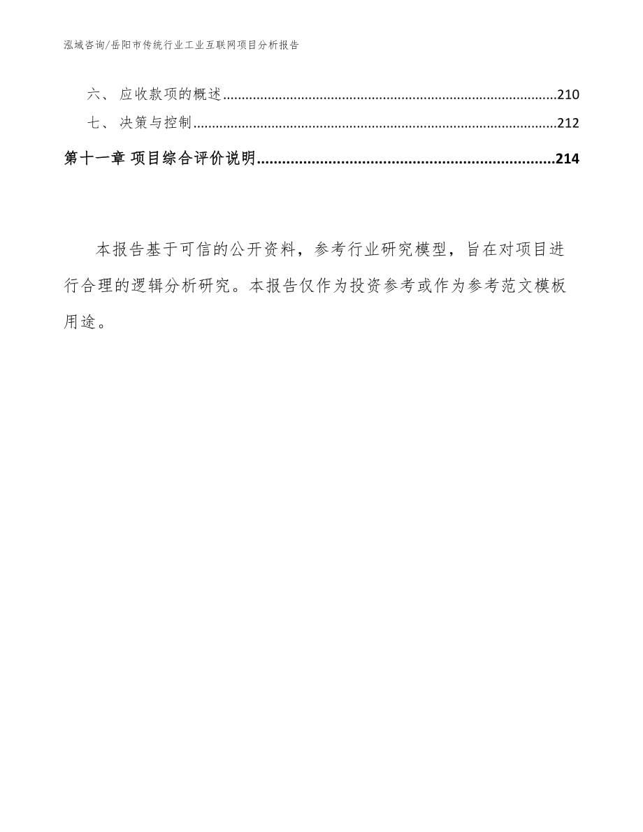 岳阳市传统行业工业互联网项目分析报告【范文模板】_第5页