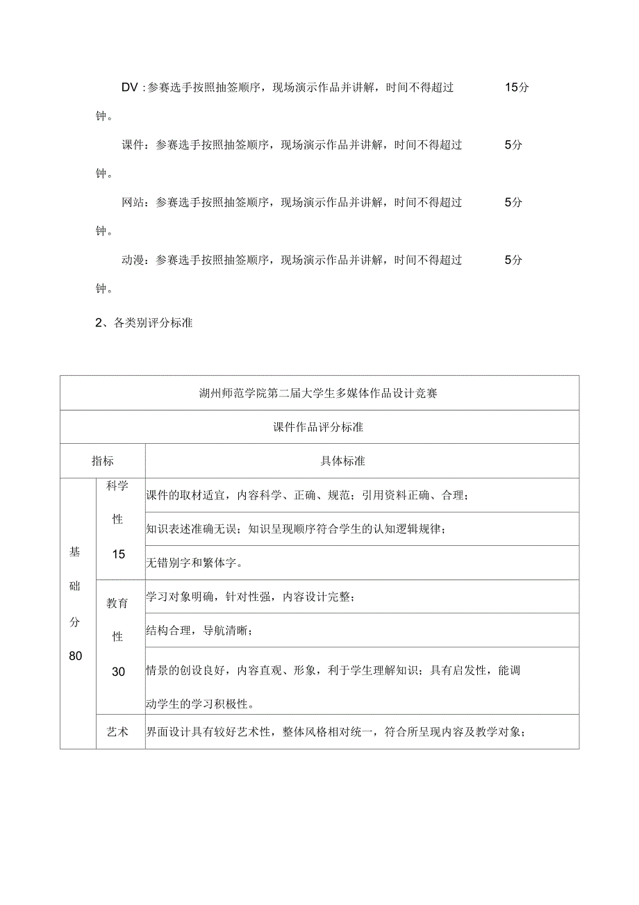 湖州师范学院第二大学生多媒体作品设计竞赛决赛方案doc_第4页