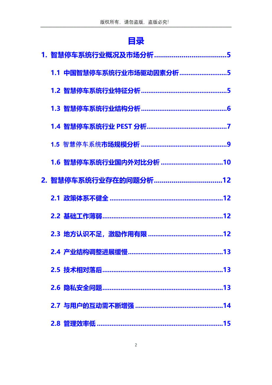 2020年智慧停车系统行业市场分析调研报告_第2页