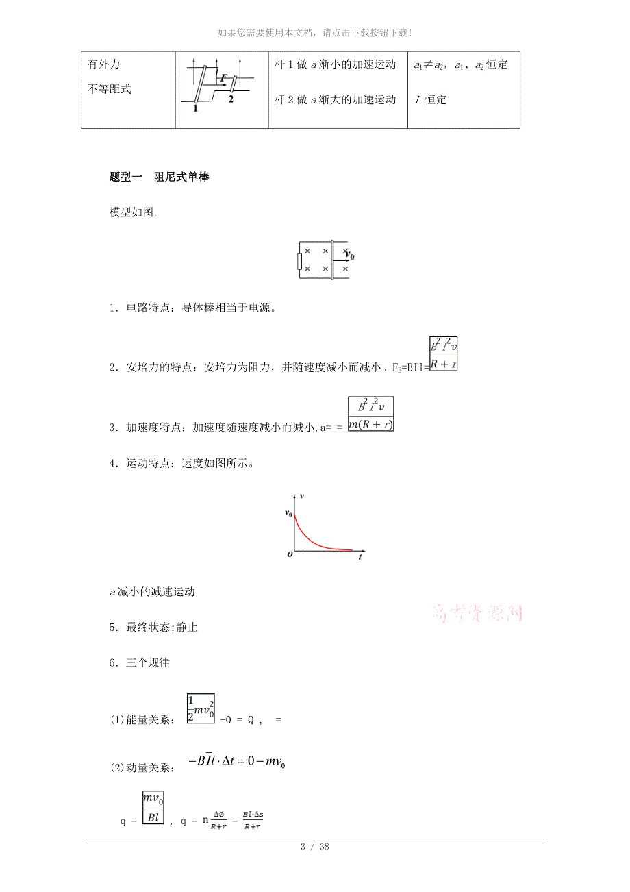 高分策略之电磁感应中的杆+导轨模型_第3页