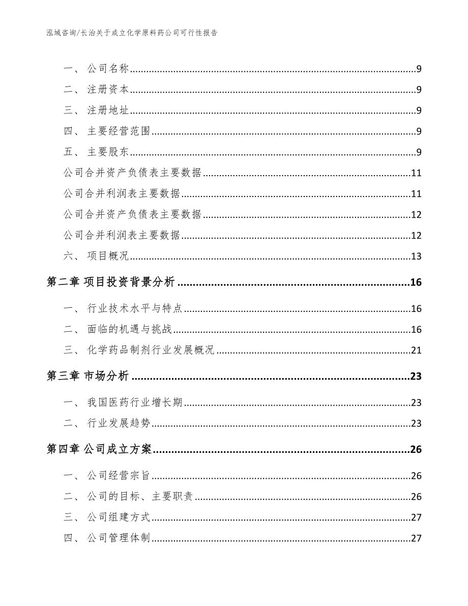 长治关于成立化学原料药公司可行性报告_第4页