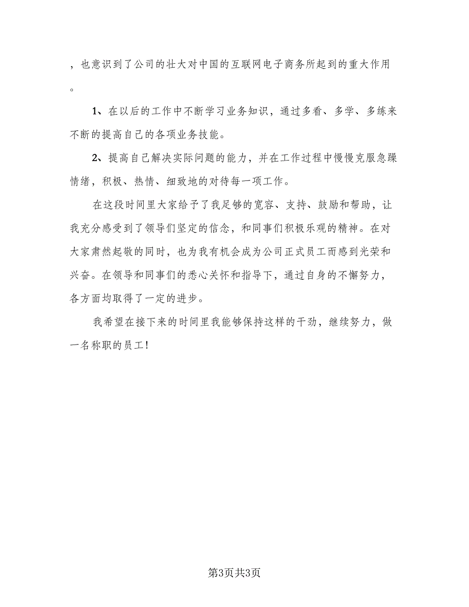 2023年个人试用期工作总结范本（二篇）_第3页