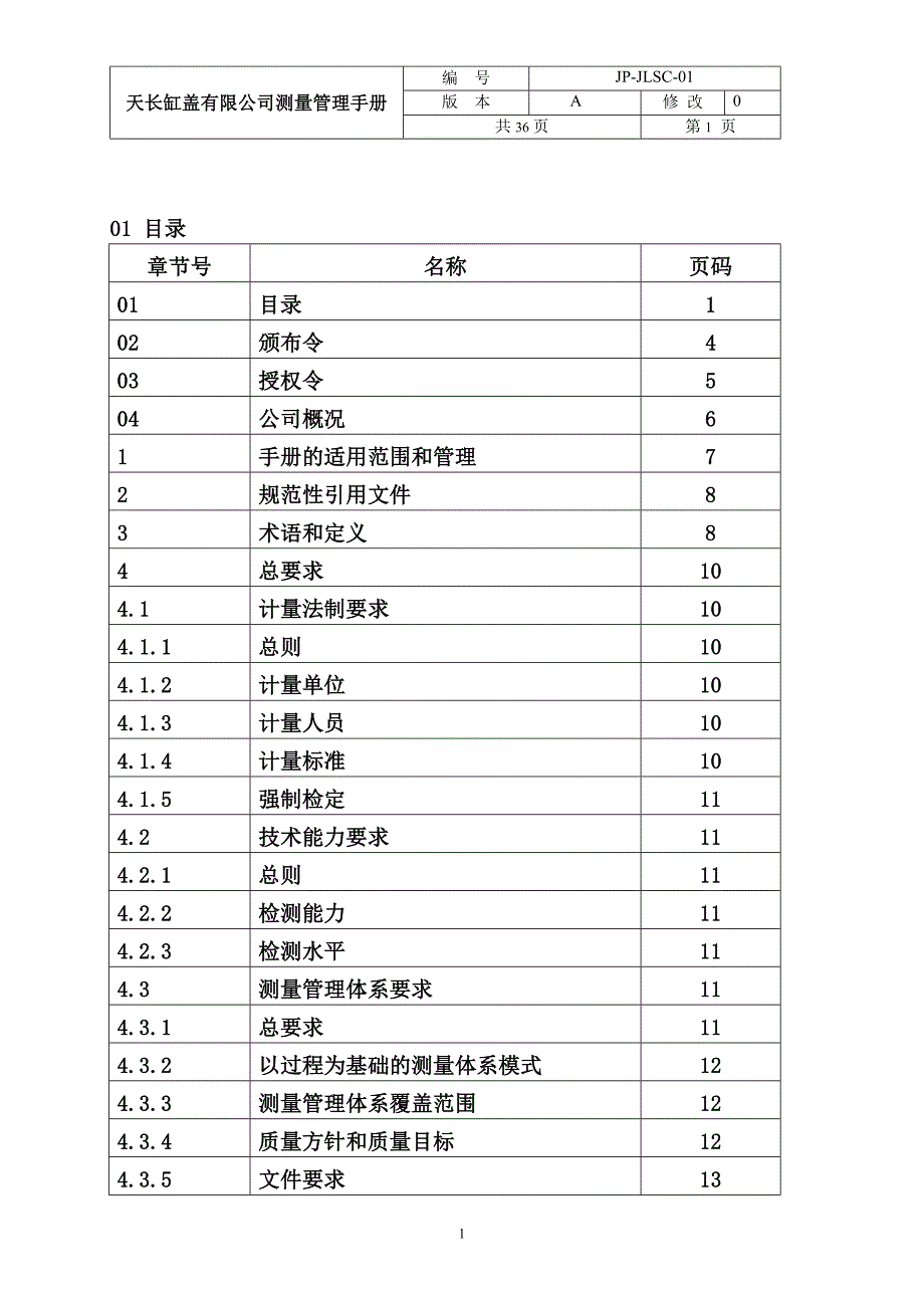 测量管理手册_第2页